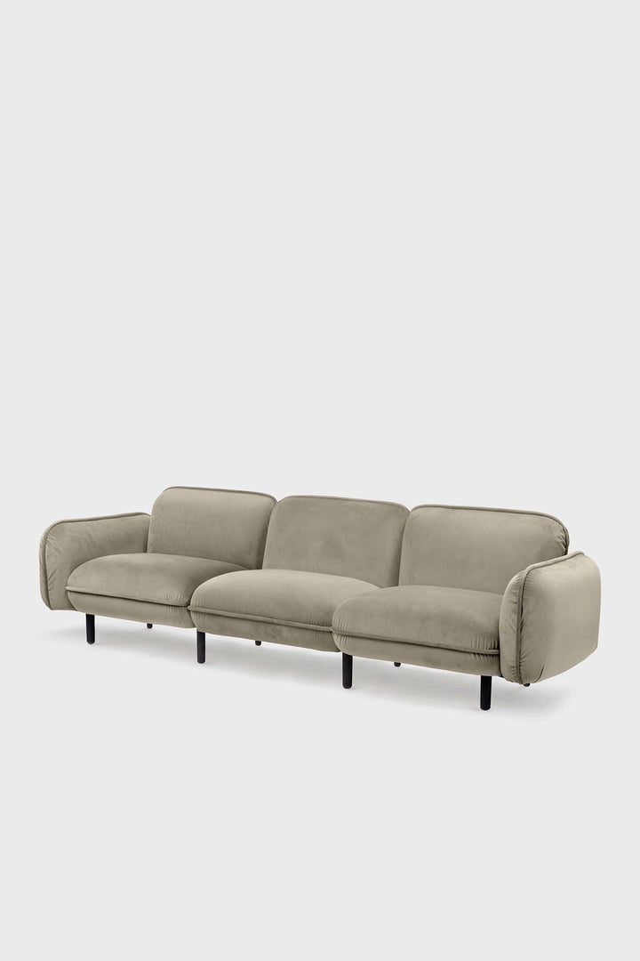 Bean 3 Seater Sofa in Velour