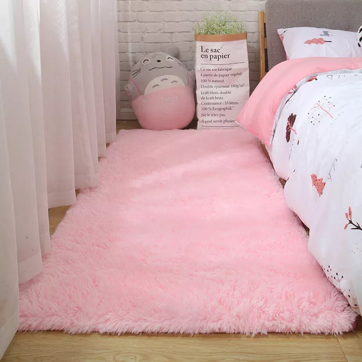 Dreamy Soft Pink Fluffy Rug