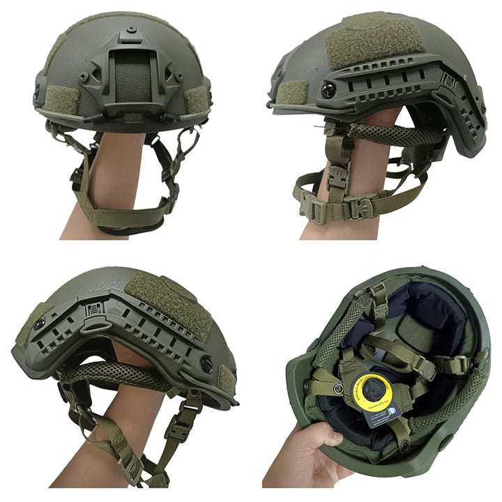 Kevlar Tactical Ballistic Helmet ACH High Cut  Helmet  NIJ IIIA Fast Wendy's Suspension Pad Safety Protective Bulletproof Helmet