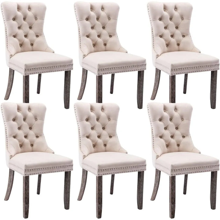 Tufted Dining Chairs Set of 6