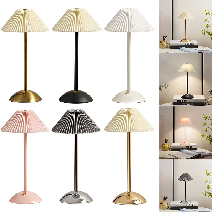 Nordic Pleat USB Bedside Lamp