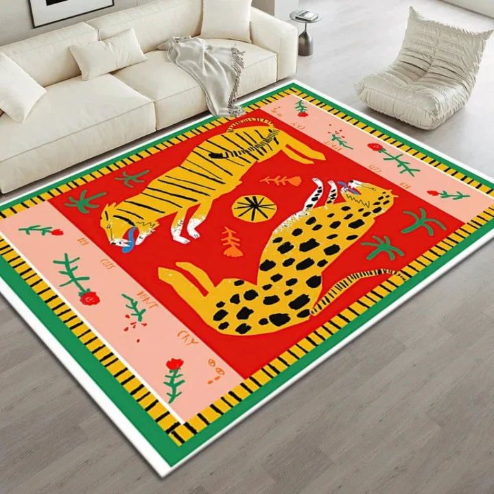 Leopard Decorate Living Room Carpet