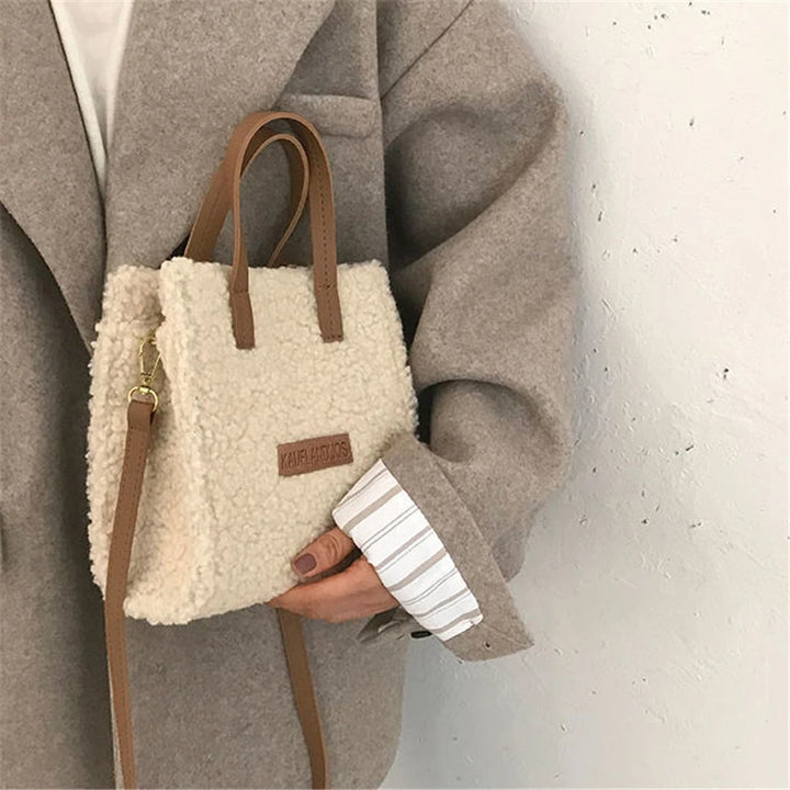 Lamb Wool Warm Square Crossbody Bag