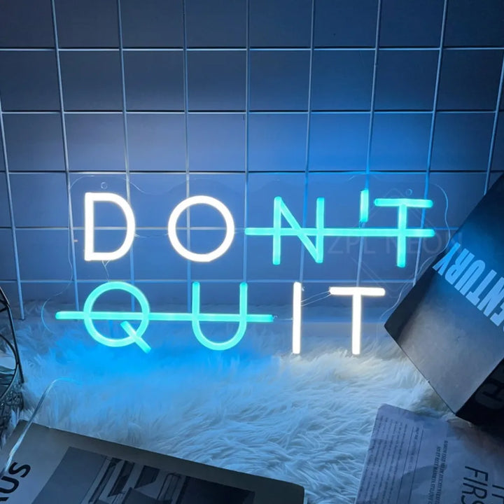 Neon Sign "DON'T QUIT DO IT" LED Inspirational Quote