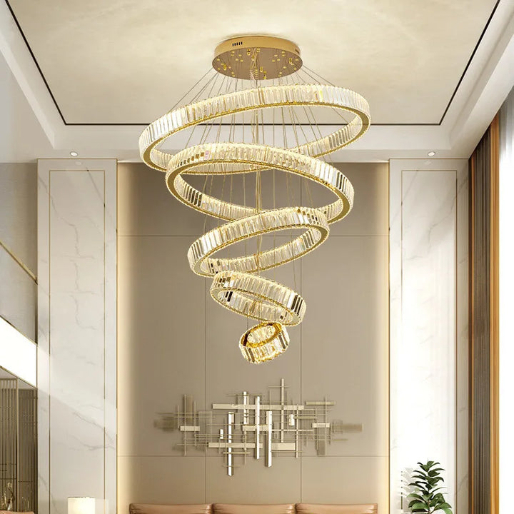 Postmodern Lustre Crystal Chandelier LED Dimmable Pendant Lighting