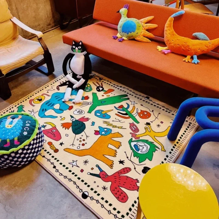 PlayfulGraff Cartoon Art Rug