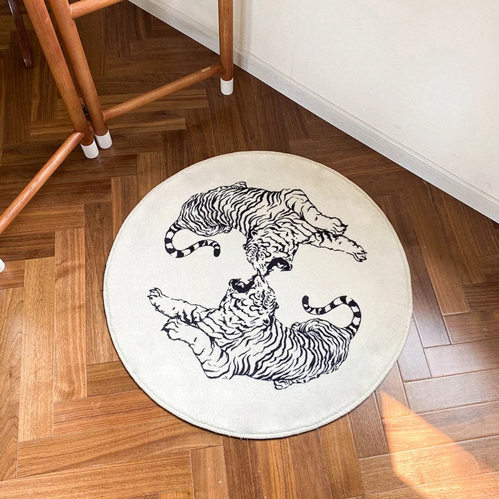 SkandiShop Fighting Tigers Rug 양탄자