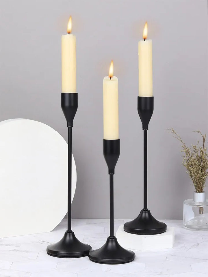 SkandiShop Set European Style Metal Candle Holders