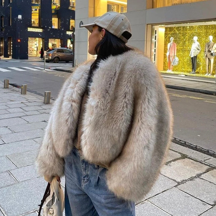 Iconic Gradient Faux Fur Coat