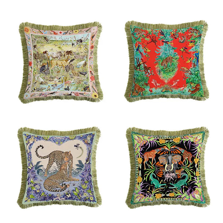 Luxe Jungle Velvet Cushion Cover