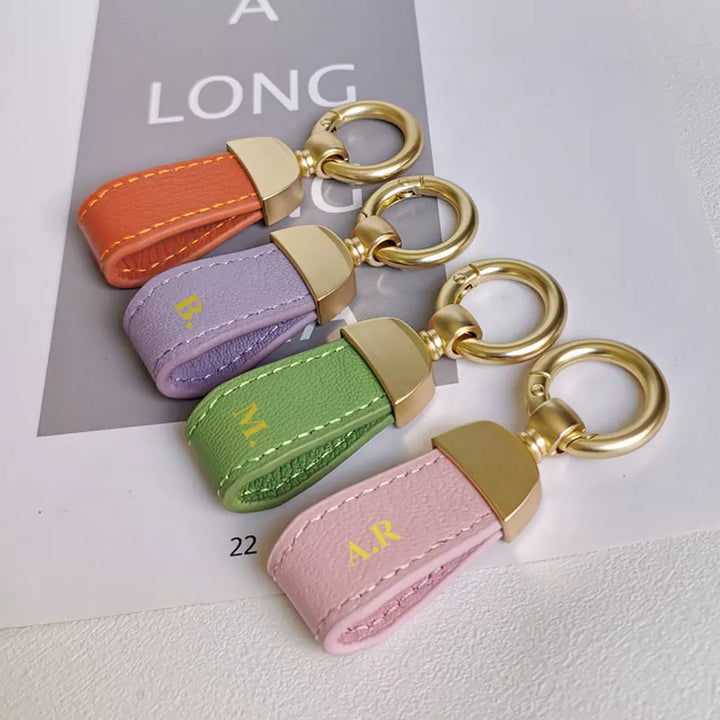 LuxeSheep Custom Leather Keychain