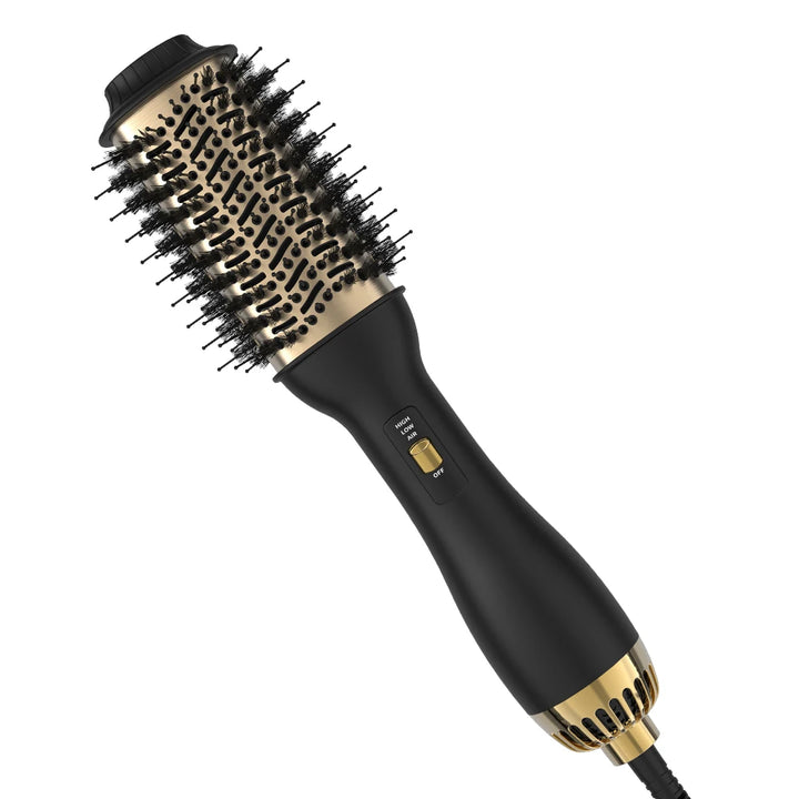 LISAPRO One-Step Hot Air Brush&Volumizer PLUS 2.0 Hair Dryer and Hair Styler New Black Golden Hair Curler Brush