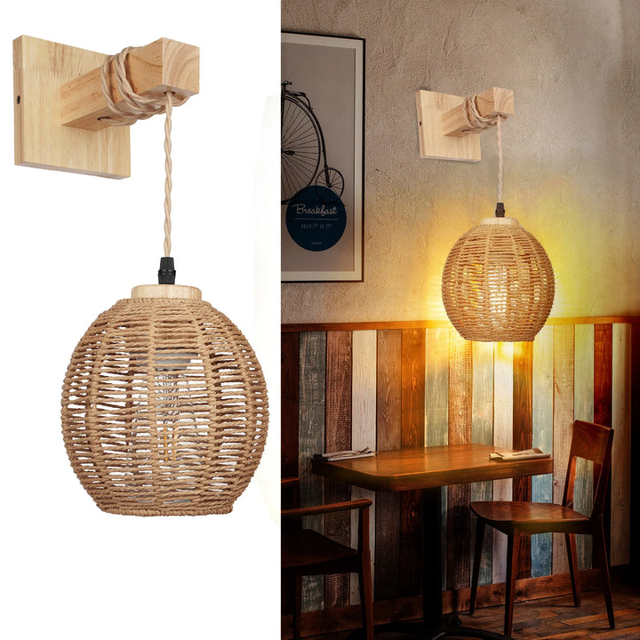 Serein Rattan Wall Lamp