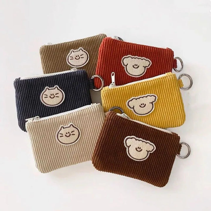 Soft Corduroy Coin Purse - Fashionable, Wear-Resistant Mini Zero Wallet