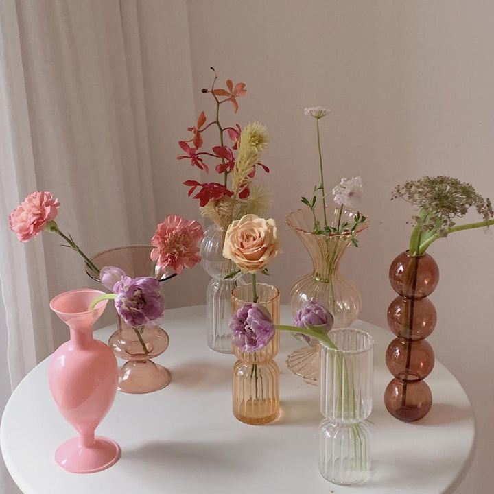 Glass Vase Potted Decoration Nordic Decorative Vase Hydroponic Terrarium Arrangement Container Flower Table Vase