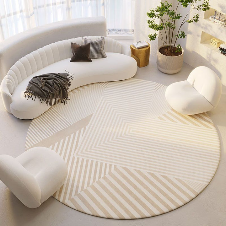 SkandiShop Nordic Round Carpet for Living Room