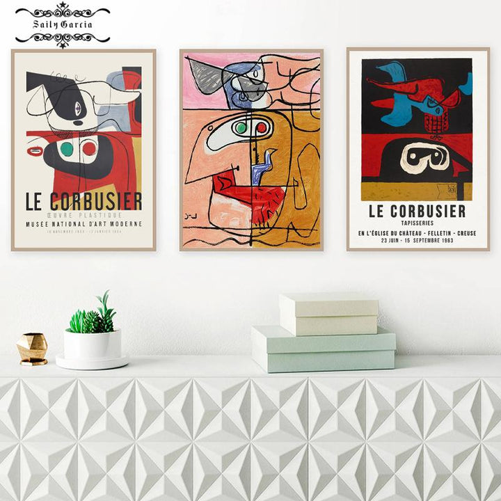 French Le Corbusier Exhibition Poster